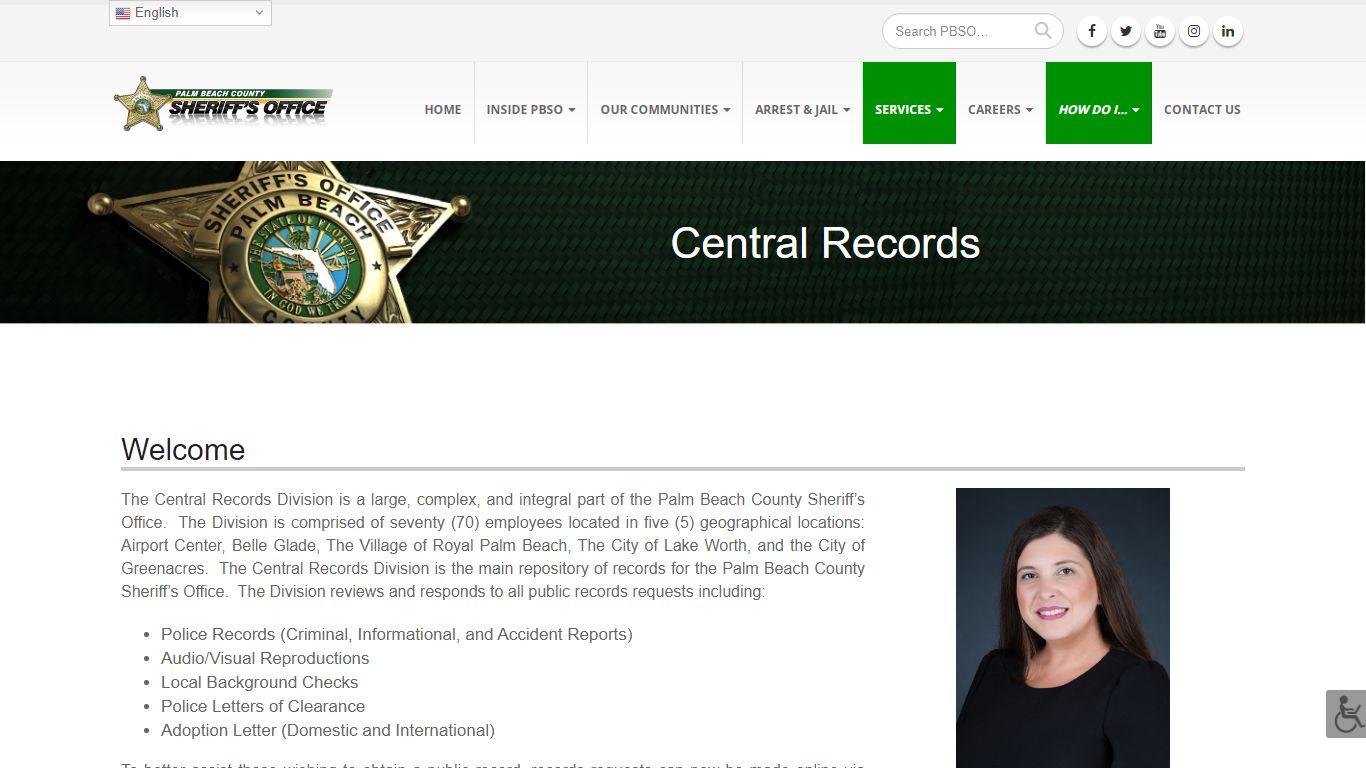 Central Records - Palm Beach County Sheriff's Office